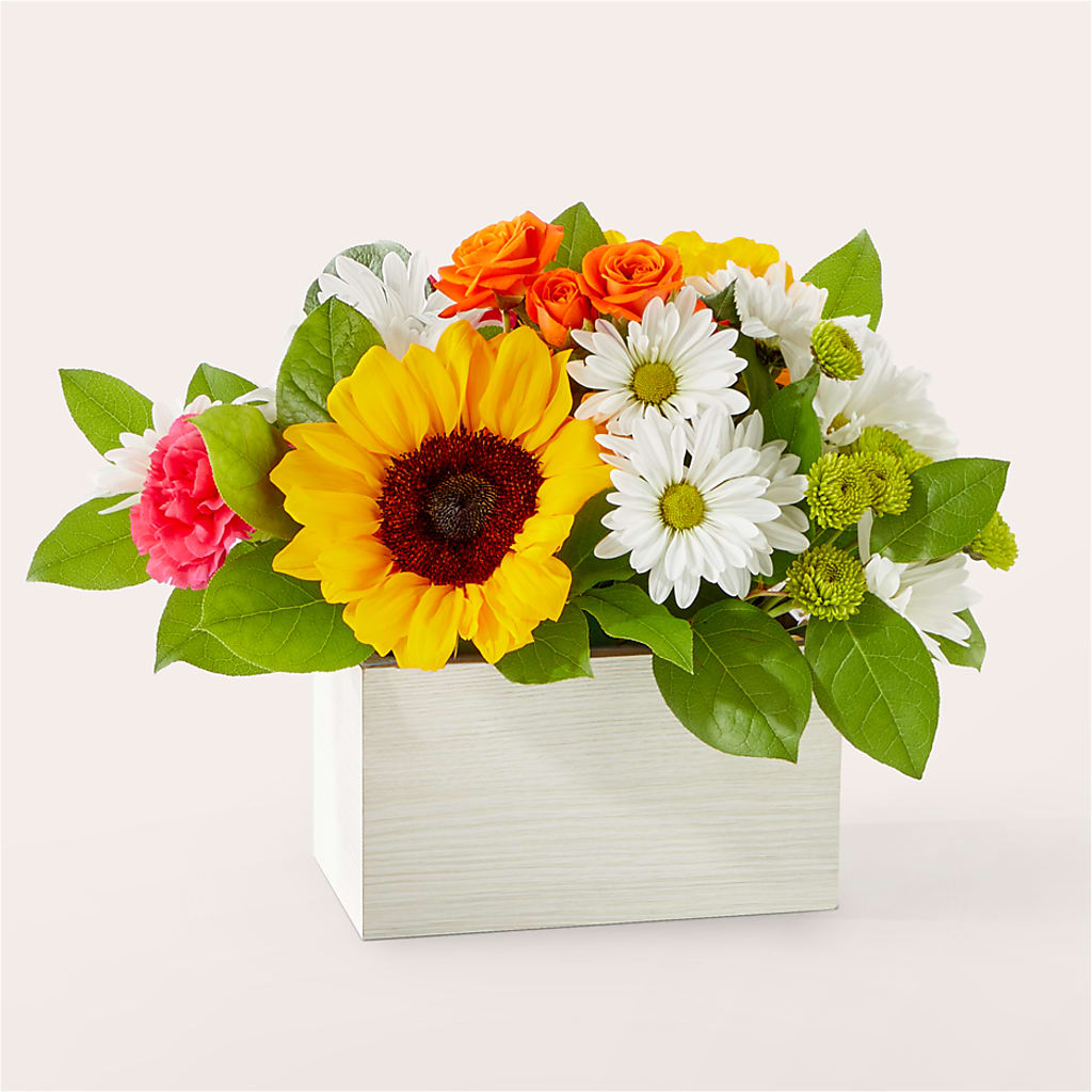 Sun-drenched Blooms Box Bouquet – Our Flower Shop, Gibsonton FL