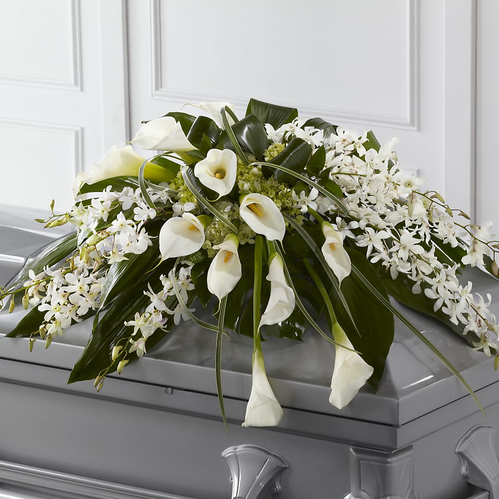 Angel Wings Casket Spray – Our Flower Shop, Gibsonton FL