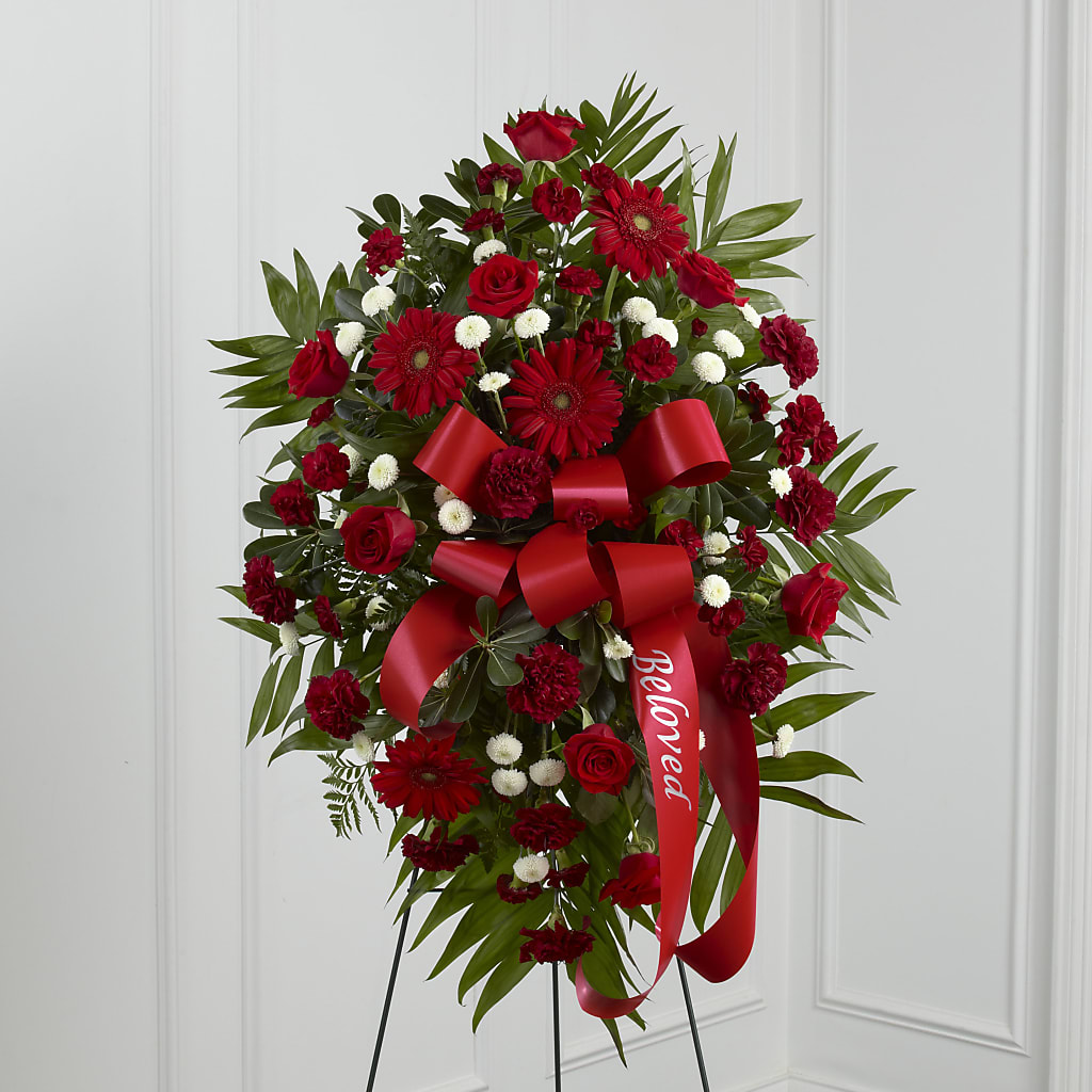 Treasured Memories Standing Spray – Our Flower Shop, Gibsonton FL