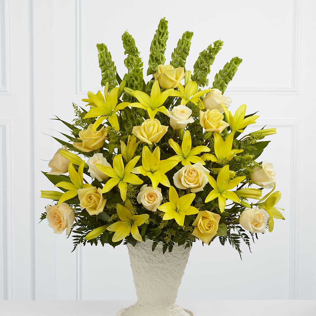 Golden Memories Arrangement – Our Flower Shop, Gibsonton FL