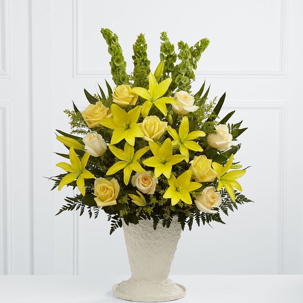 Golden Memories Arrangement – Our Flower Shop, Gibsonton FL