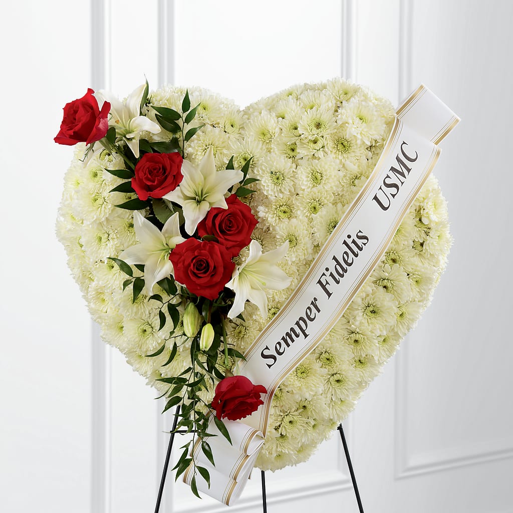 Heartfelt Hero Standing Heart – Our Flower Shop, Gibsonton FL