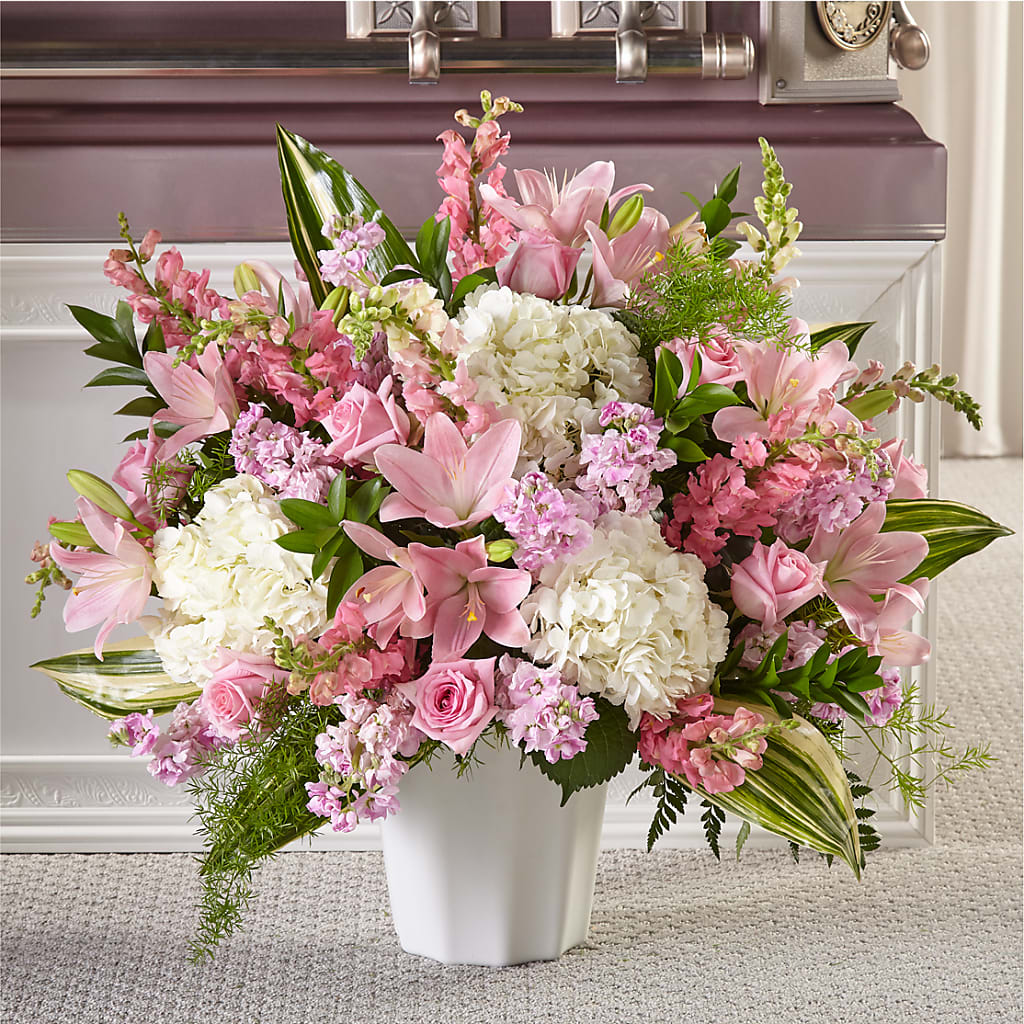 Simply Serene Floor Basket – Our Flower Shop, Gibsonton FL