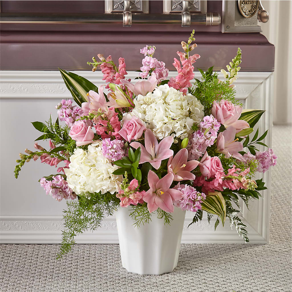 Simply Serene Floor Basket – Our Flower Shop, Gibsonton FL