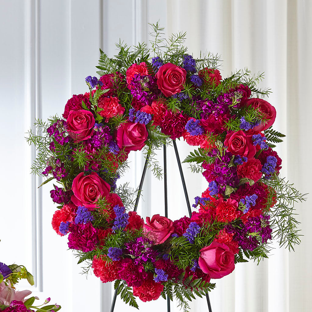 Calming Colors Wreath – Our Flower Shop, Gibsonton FL