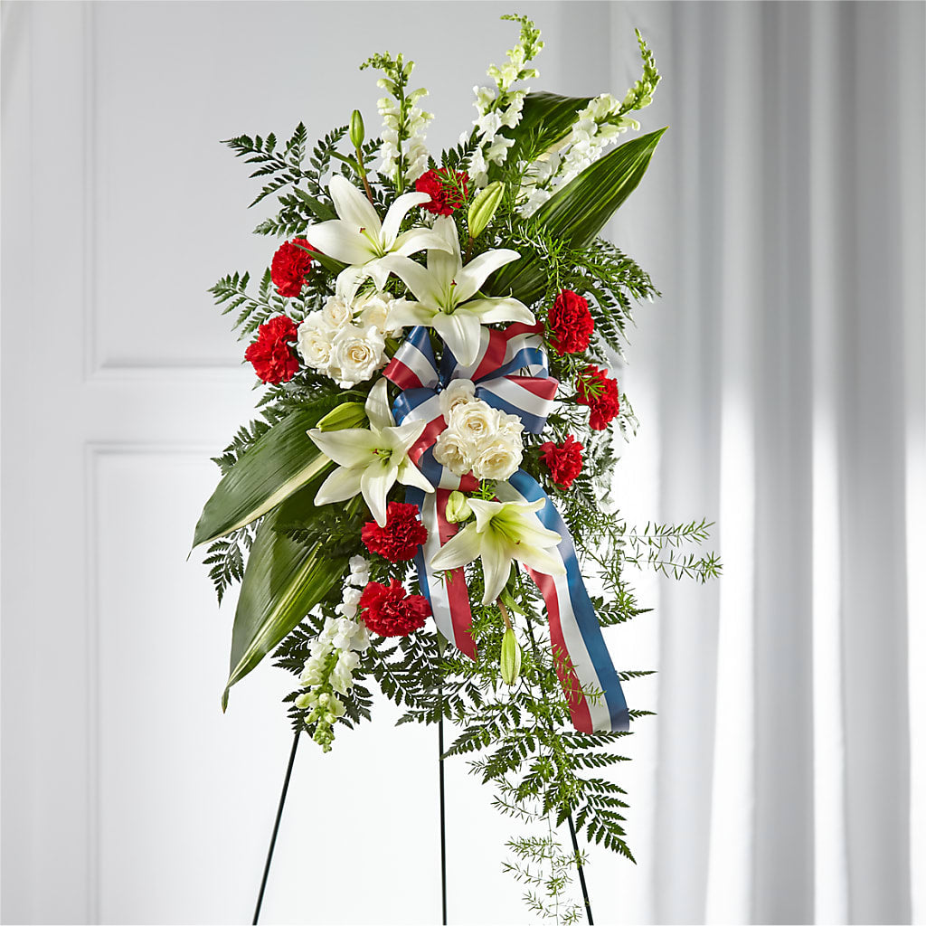 Stars of Life Standing Spray – Our Flower Shop, Gibsonton FL