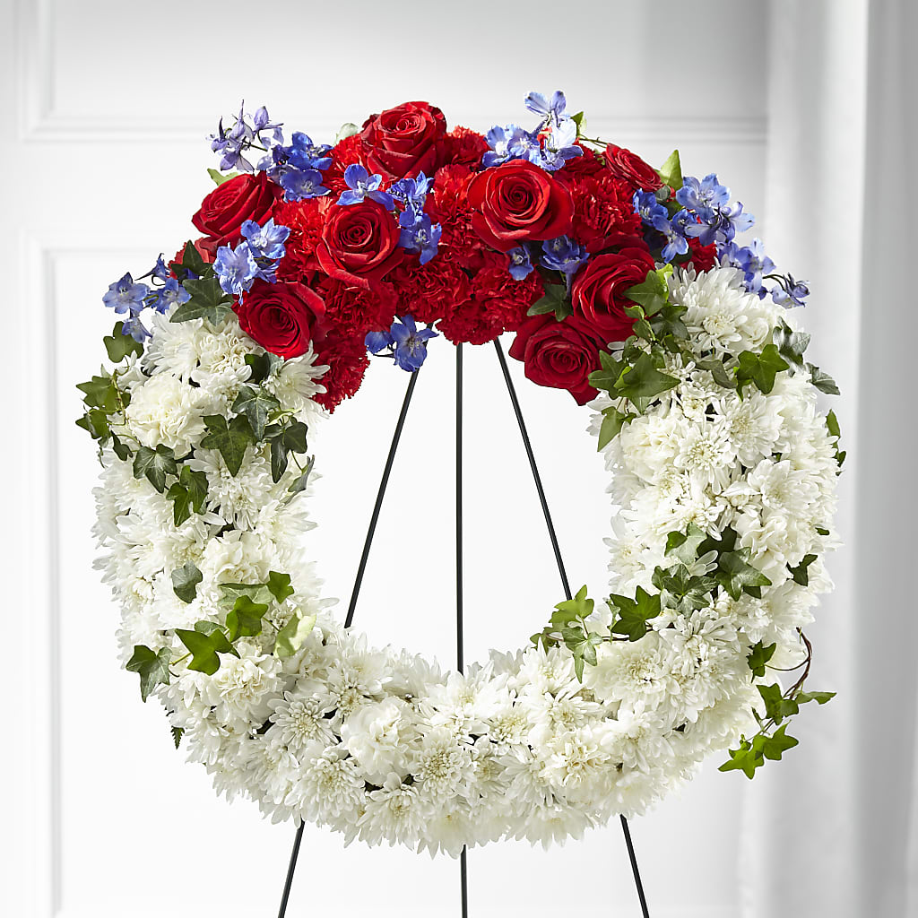Patriotic Passion Wreath – Our Flower Shop, Gibsonton FL