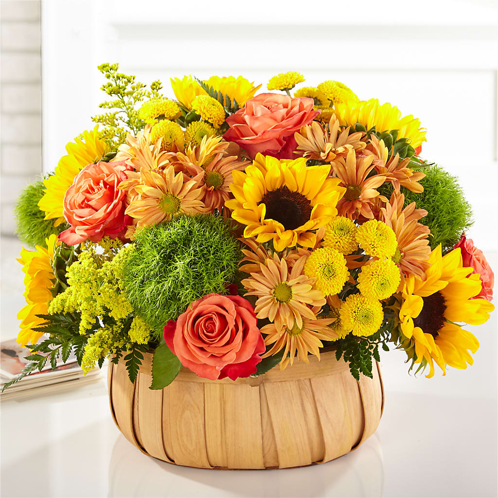 Harvest Sunflower Basket – Our Flower Shop, Gibsonton FL