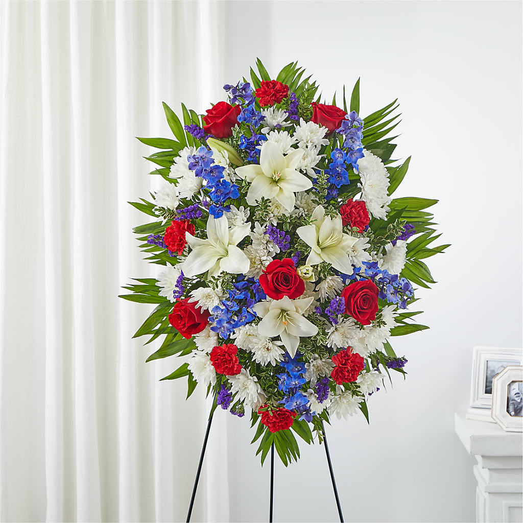 Cherished Service Standing Spray – Our Flower Shop, Gibsonton FL