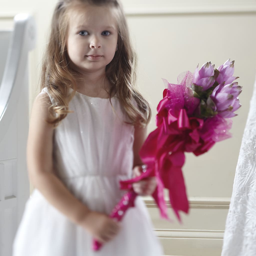 Sparkle Pink Flower Girl Bouquet – Our Flower Shop, Gibsonton FL