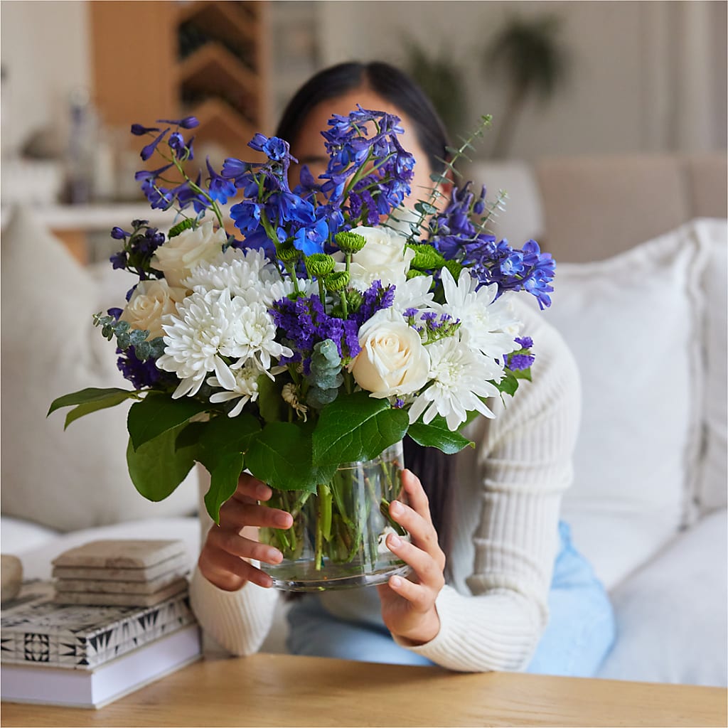 Cerulean Waves Bouquet –  Our Flower Shop, Gibsonton FL