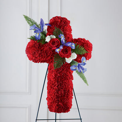 Faithful Hero Floral Cross –  Our Flower Shop, Gibsonton FL
