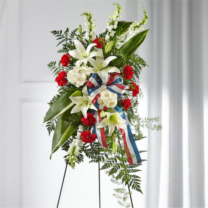 Stars of Life Standing Spray –  Our Flower Shop, Gibsonton FL