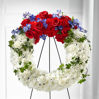 Patriotic Passion Wreath –  Our Flower Shop, Gibsonton FL