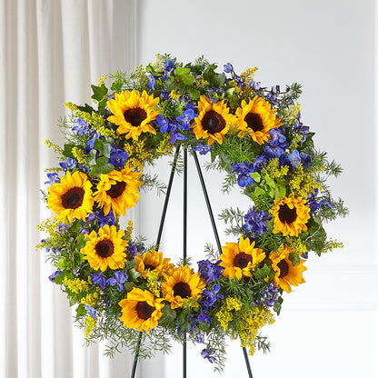 Bright Rays Wreath –  Our Flower Shop, Gibsonton FL