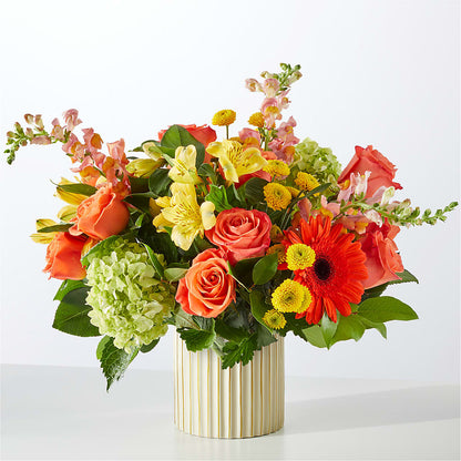 Autumn Sunshine Bouquet with Ivory Vase –  Our Flower Shop, Gibsonton FL