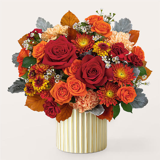 Merlot Bouquet with Ivory Vase –  Our Flower Shop, Gibsonton FL